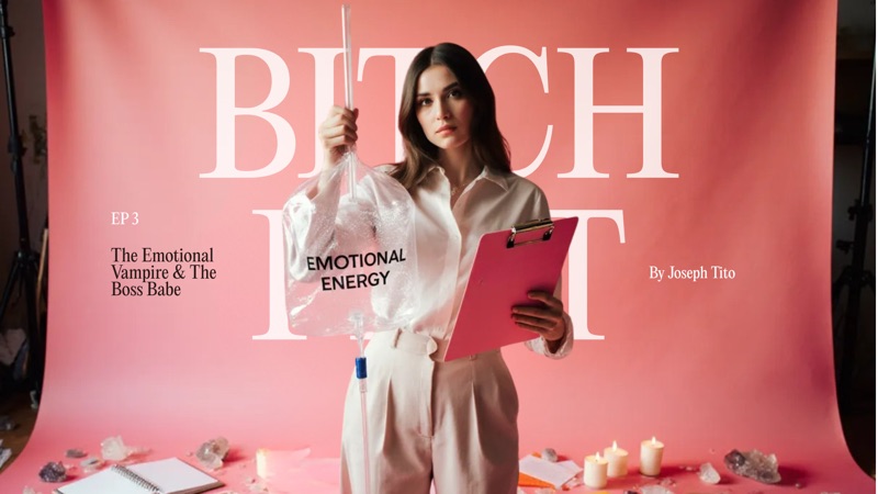 Bitch Fest Podcast episode artwork — emotional vampires and boss babe parenting culture